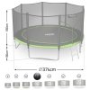Trampolina ogrodowa 12ft/374cm z siatką zewnętrzną i drabinką Neo-Sport