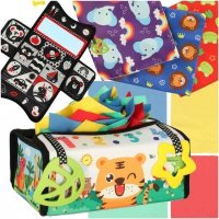Sorter pudełko z chusteczkami sensoryczne montessori mata 2w1 