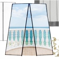 Moskitiera siatka magnetyczna LUARO na drzwi solidna mocny magnes 110x210cm 