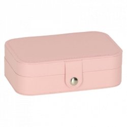 Szkatułka pudełko na biżuterię organizer różowy
