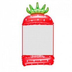 Materac dmuchany plażowy hamak wodny leżak fotel krzesło do pływania basenu truskawka