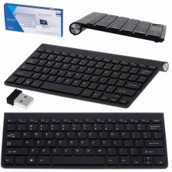 Klawiatura bezprzewodowa bluetooth Smart TV czarna