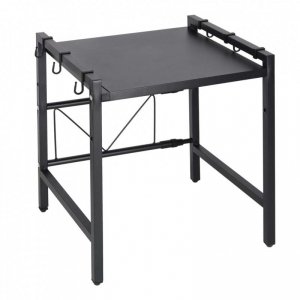 Półka kuchenna nad mikrofalówkę organizer regulowany metalowy 6 wieszaków