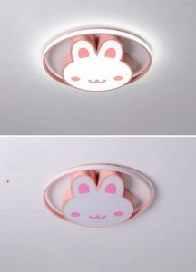 Lampa LED sufitowa plafon do pokoju dziecięcego ściemniana LUMELA + pilot króliczek
