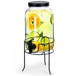 SŁÓJ SZKLANY 3,2l DO NAPOJÓW Z KRANIKIEM I STOJAKIEM 139608