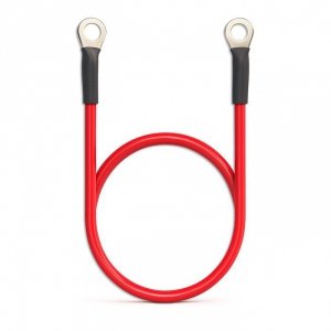 Przewód akumulatorowy z końcówkami konektorowymi M8 | Kabel z     oczkiem 8mm | 60cm | Czerwony