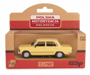 Daffi Pojazd PRL Fiat 125p żółty