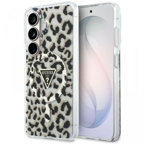 GUESS futerał do SAMSUNG S26 GUHMS26SHLEGTGLK (Magnetic IML Leopard Print Triangle) czarny