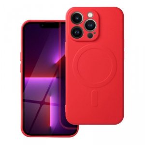 Futerał do Samsung A27 Silicone Mag Cover zgodny z MagSafe czerwony