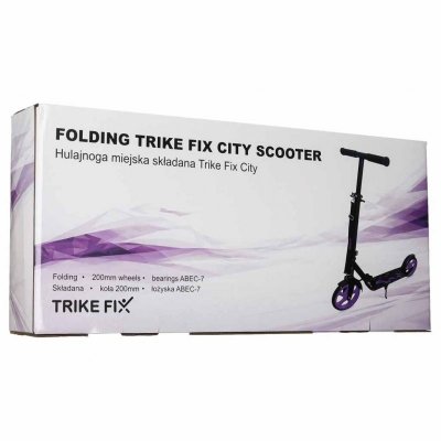 Hulajnoga miejska Trike Fix składana koła 200mm czarno-fioletowa