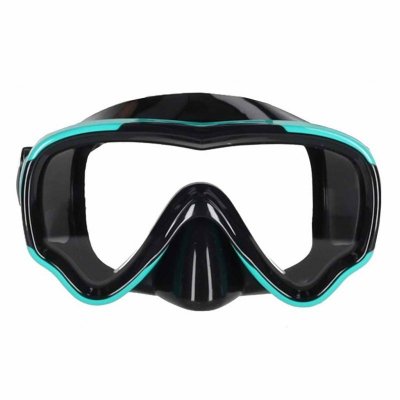 Maska do snurkowania okulary rurka fajka zestaw niebiesko-czarny