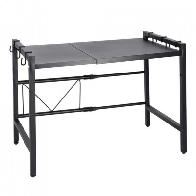 Półka kuchenna nad mikrofalówkę organizer regulowany metalowy 6 wieszaków