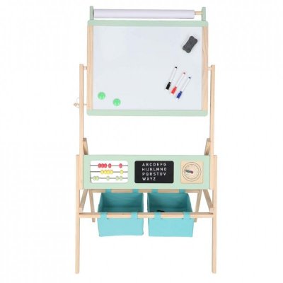 Tablica drewniana LULILO Kredo akcesoria kredy markery magnesy kosze 110cm