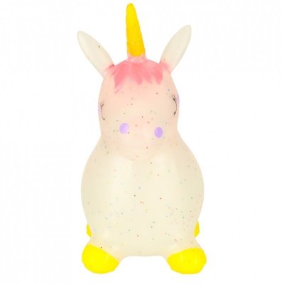 Skoczek dla dzieci do skakania z pompką gumowy jednorożec