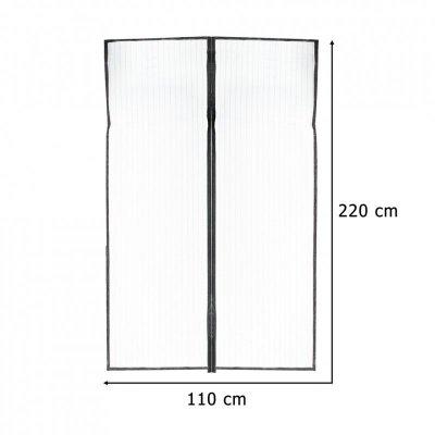 Moskitiera siatka magnetyczna LUARO na drzwi solidna mocny magnes 110x220cm