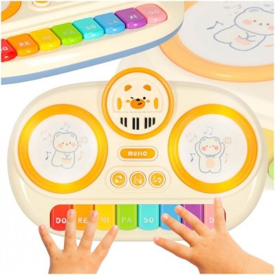 Pianinko organki interaktywne dla dzieci edukacyjne beżowy