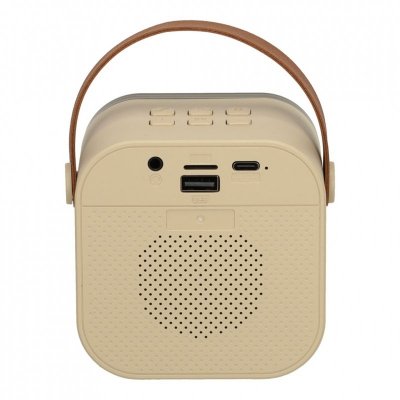 Głośnik do karaoke z mikrofonem biały