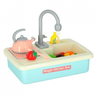 Zlewozmywak zlew do mycia naczyń dla dzieci z akcesoriami XXL niebieski