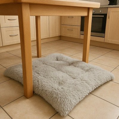 Legowisko dla psa kota posłanie poduszka 115 x 80 cm szary