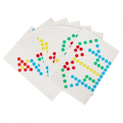 Tablica magnetyczna montessori mozaika kolorowe kropki żółta 26 x 26 cm