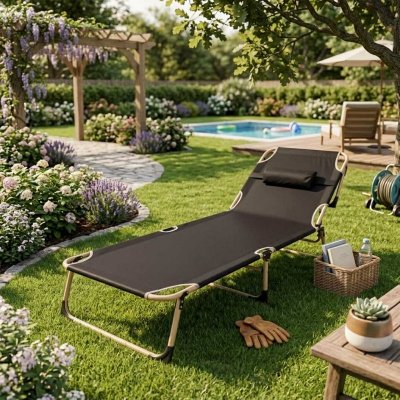 Łóżko polowe składane turystyczne kanadyjka 193 cm szare