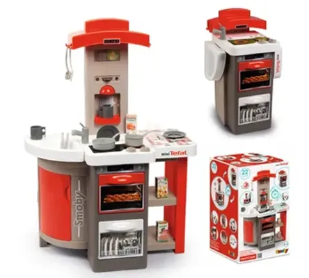 Kuchnia dla dzieci kran palniki elektryczne dźwięki składana walizka na kółkach