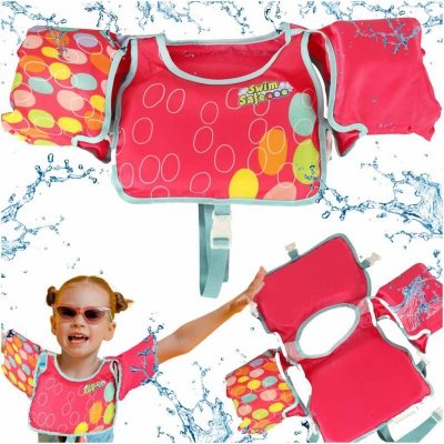 BESTWAY 32174 Kamizelka do pływania kapok z rękawkami różowa 3-6lat 19-30kg