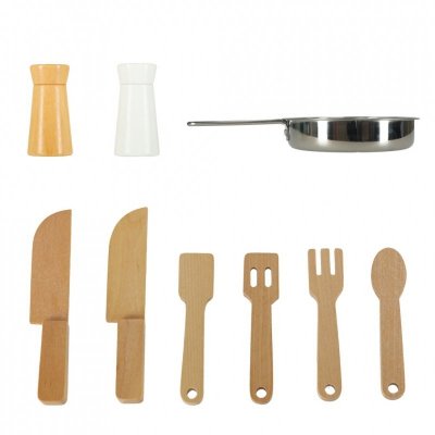Kuchnia dla dzieci drewniana MDF LULILO retro akcesoria 72,7cm