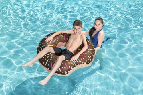BESTWAY 36188 Kółko do pływania koło dmuchane donut brązowe  107cm max 100 kg
