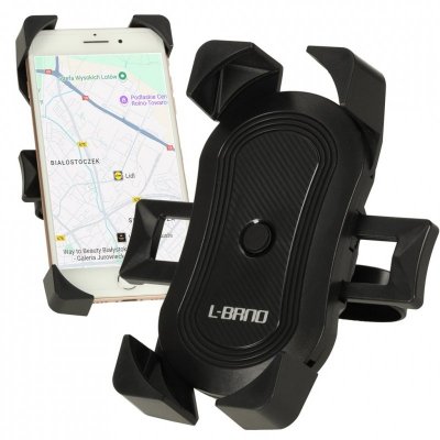 Uchwyt rowerowy motocyklowy na telefon czarny stabilny