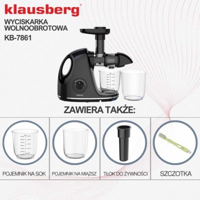 SOKOWIRÓWKA WYCISKARKA WOLNOOBROTOWA KLAUSBERG KB-7861