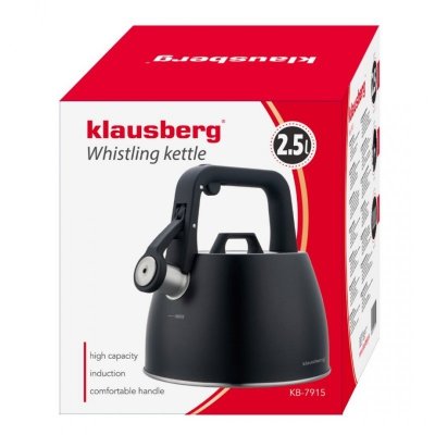 CZAJNIK STALOWY Z GWIZDKIEM 2,5L KLAUSBERG KB-7915