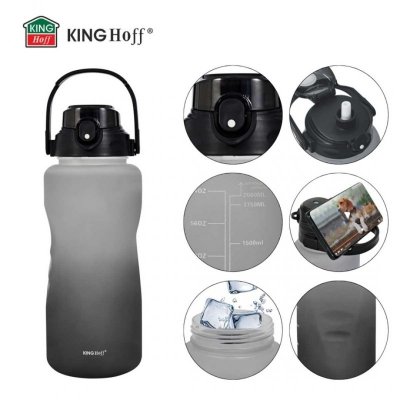 BUTELKA BIDON ZE SŁOMKĄ NA WODĘ 2L KINGHOFF KH-2009