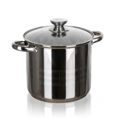 GARNEK STALOWY 20cm Z POKRYWĄ BANQUET LIVING 5,6L