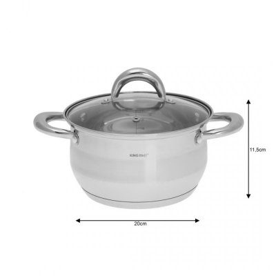 Komplet garnków stalowych 12 elementów Kinghoff KH-1098