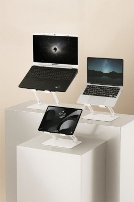 Podstawka pod laptopa, regulowana, ergonomiczna 10-17 cali LAPTOP STAND MT2661W (biała)