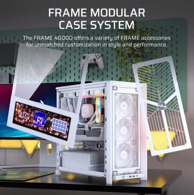 Obudowa FRAME 4000D RS Wood Mid-Tower White/Oak