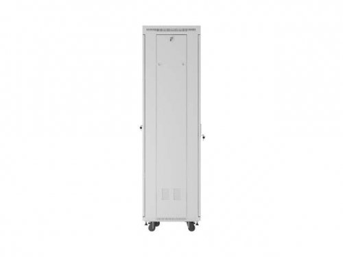 Szafa instalacyjna rack stojąca 19" 42U 600x600 szara drzwi     przeszklone  LCD (Flat pack)