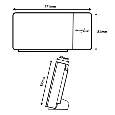 Radiobudzik cyfrowy LED GB172 radio FM, alarm, zegar 12/24, zasilanie USB 5V DC, CR2032