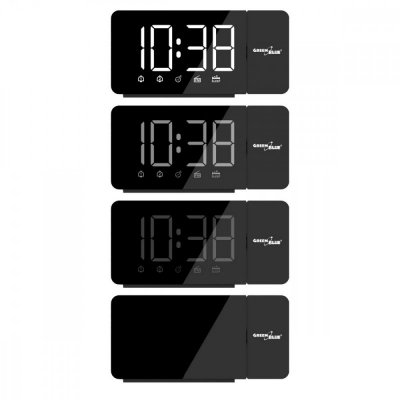 Radiobudzik cyfrowy LED GB172 radio FM, alarm, zegar 12/24, zasilanie USB 5V DC, CR2032