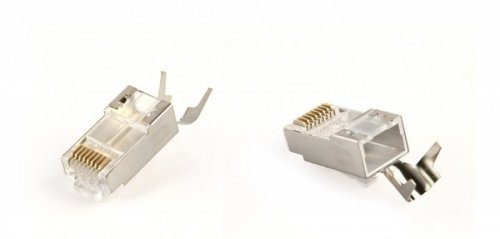 Wtyk modułowy przelotowy ekranowany CAT7 15u złocony CAT7 15u złocony, 50 szt. w opakowaniu