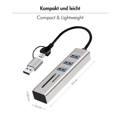 Hub 3xUSB3.0 z czytnikiem kart pamięci