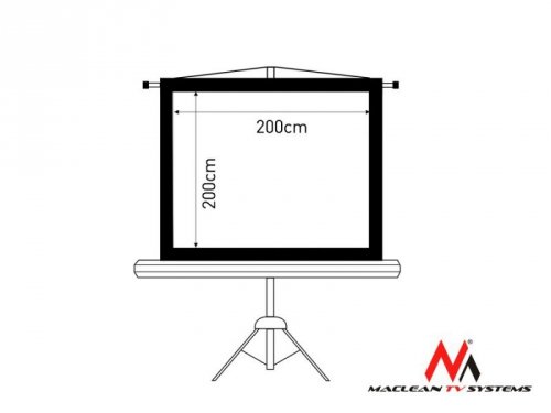 Maclean Ekran projekcyjny MC-680 112&quot; 1:1 stojak