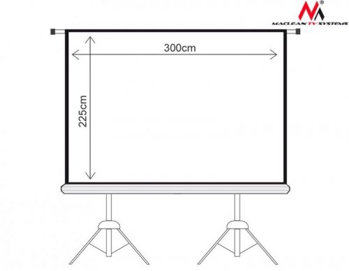 Maclean Ekran projekcyjny MC-712 150&quot; 4:3 dwa statywy
