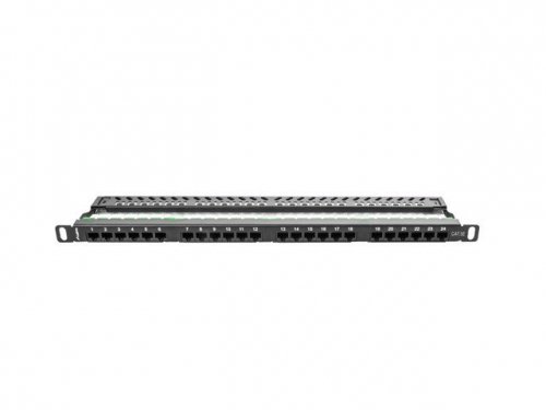 Lanberg Patch Panel 24 Port 0.5U Kat.5E czarny
