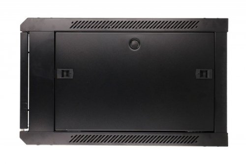 Extralink Szafka wisząca rack 6U 600x600 czarna szklane drzwi