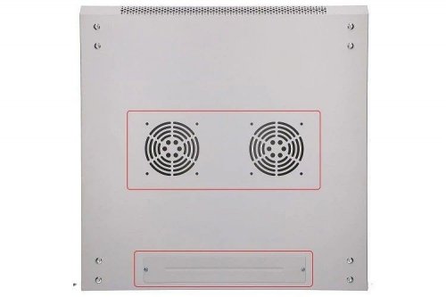 Extralink Szafka wisząca rack 6U 600x600 szara szklane drzwi