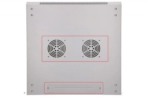 Extralink Szafka wisząca rack 9U 600x600 szara szklane drzwi