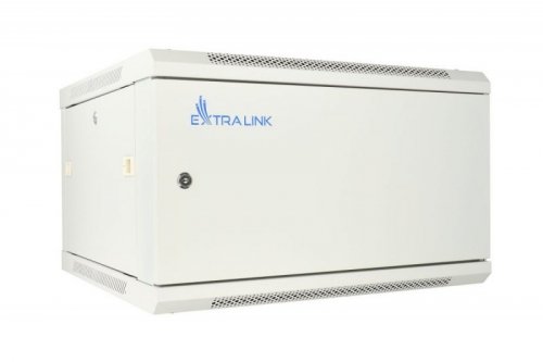 Extralink Szafka wisząca rack 6U 600x450 szara z metalowymi drzwiami