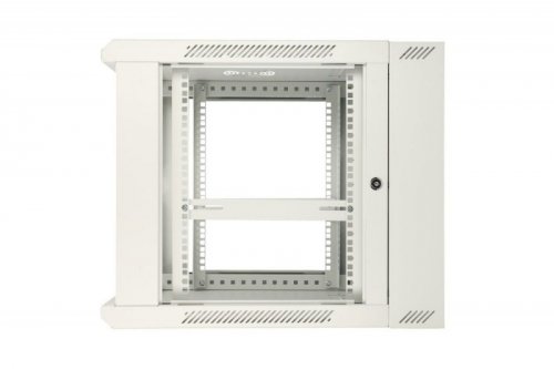 Extralink Szafka wisząca rack 12U 600x600 szara dwusekcyjna